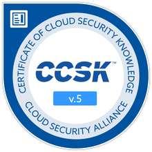 CCSK v5 — Certificate of Cloud Security Knowledge (Cloud Security Alliance)